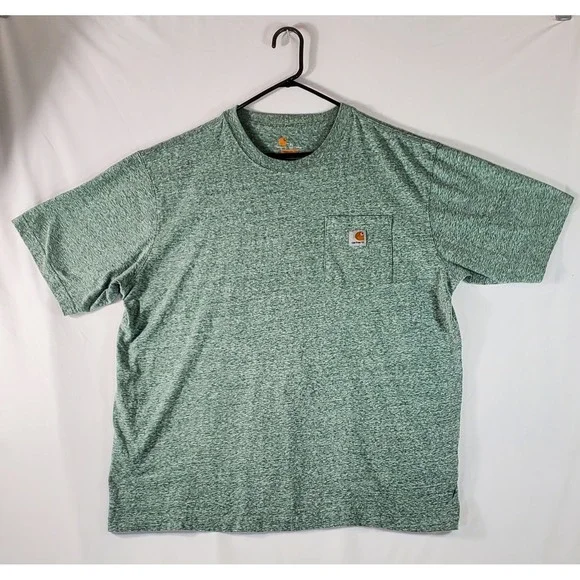 Carhartt Mens XL Heather Green Pocket T Shirt Original Fit Short Sleeve K87 G23 - Picture 7 of 7